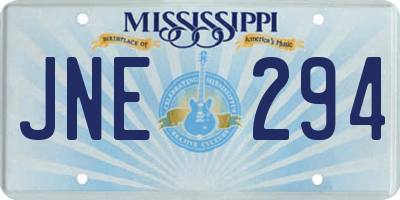 MS license plate JNE294