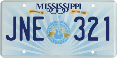 MS license plate JNE321
