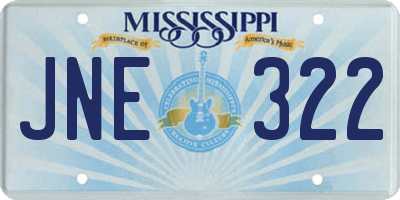 MS license plate JNE322