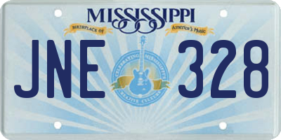 MS license plate JNE328