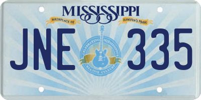 MS license plate JNE335
