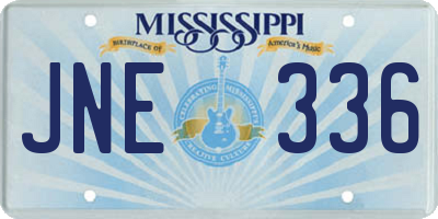 MS license plate JNE336