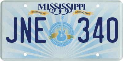 MS license plate JNE340