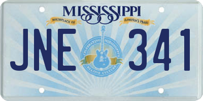 MS license plate JNE341