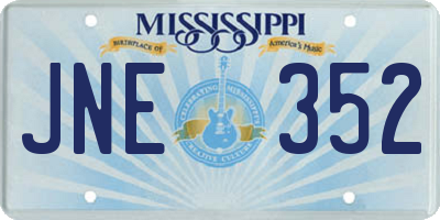 MS license plate JNE352