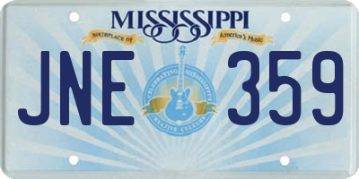 MS license plate JNE359