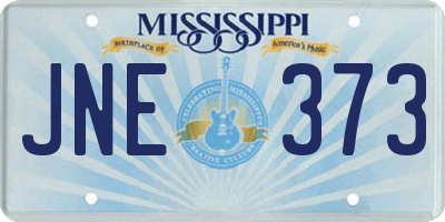MS license plate JNE373