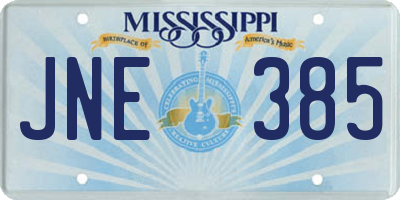 MS license plate JNE385