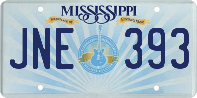 MS license plate JNE393