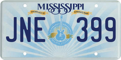 MS license plate JNE399