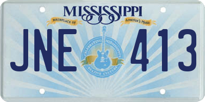 MS license plate JNE413