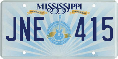 MS license plate JNE415