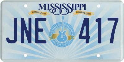 MS license plate JNE417