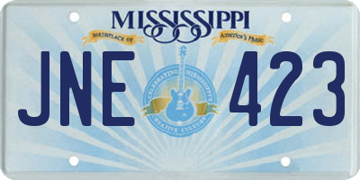 MS license plate JNE423