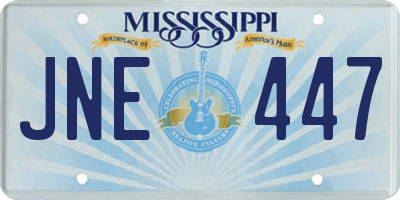 MS license plate JNE447