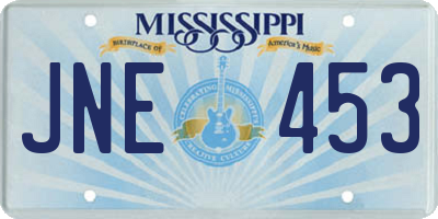 MS license plate JNE453