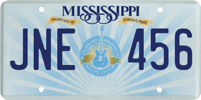 MS license plate JNE456