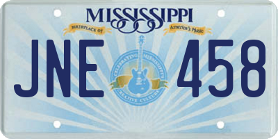 MS license plate JNE458