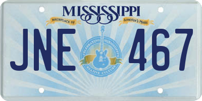 MS license plate JNE467