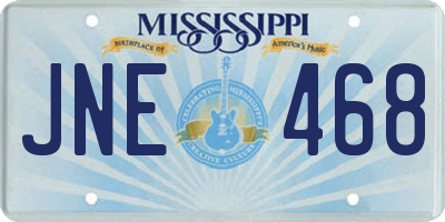 MS license plate JNE468