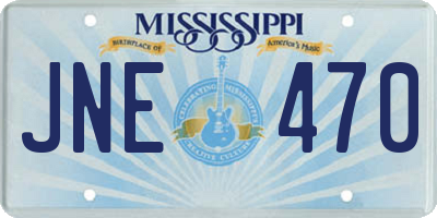 MS license plate JNE470
