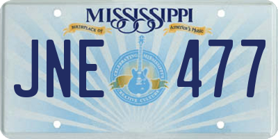 MS license plate JNE477