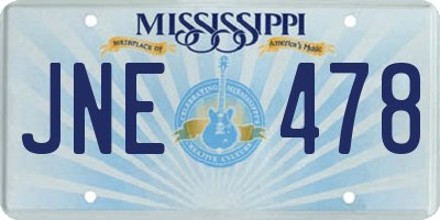 MS license plate JNE478