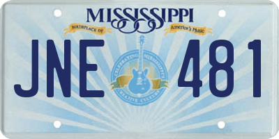 MS license plate JNE481