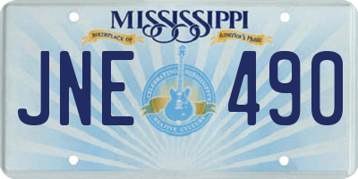 MS license plate JNE490