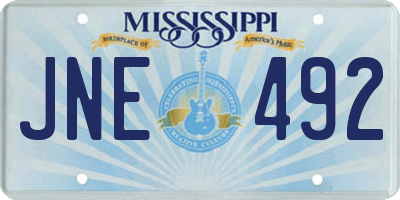MS license plate JNE492