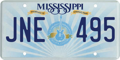 MS license plate JNE495