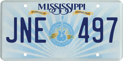 MS license plate JNE497