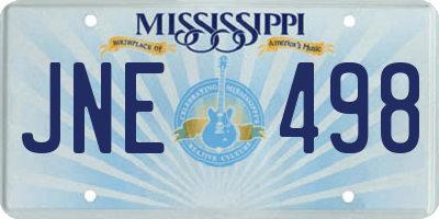 MS license plate JNE498