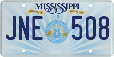 MS license plate JNE508