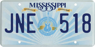 MS license plate JNE518