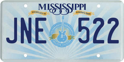 MS license plate JNE522