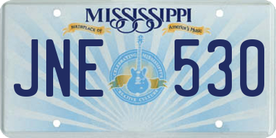 MS license plate JNE530