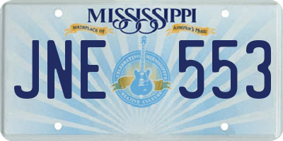 MS license plate JNE553