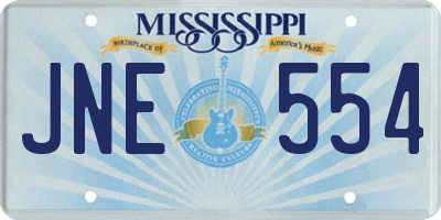 MS license plate JNE554
