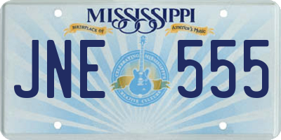 MS license plate JNE555