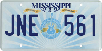 MS license plate JNE561