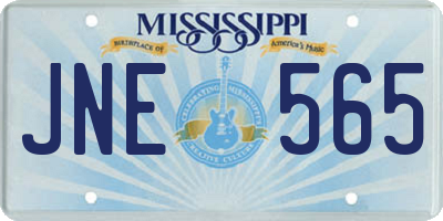 MS license plate JNE565