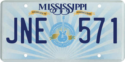 MS license plate JNE571