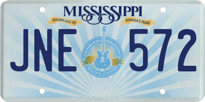 MS license plate JNE572