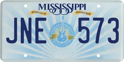 MS license plate JNE573
