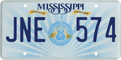MS license plate JNE574