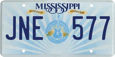 MS license plate JNE577