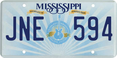 MS license plate JNE594