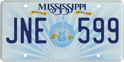 MS license plate JNE599
