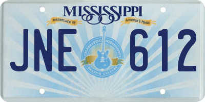 MS license plate JNE612